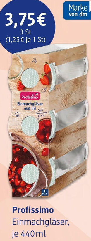 Profissimo Einmachgläser 440ml Angebot bei dm drogerie