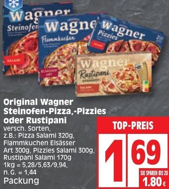 Edeka Original Wagner Steinofen-Pizza, Pizzies oder Rustipani Angebot