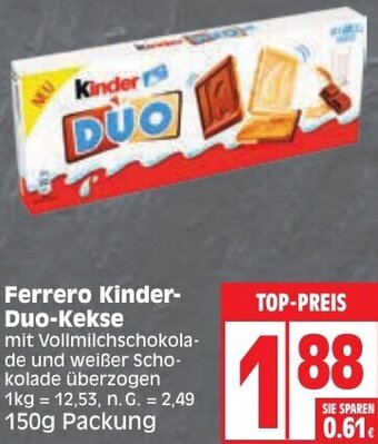 Edeka Ferrero Kinder-Duo Kekse 150 g Packung Angebot