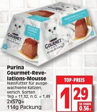 Edeka Purina Gourmet Revelations Mousse 114 g Packung Angebot