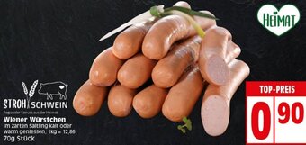 Elli Markt STROH SCHWEIN Wiener Würstchen 70g Stück Angebot