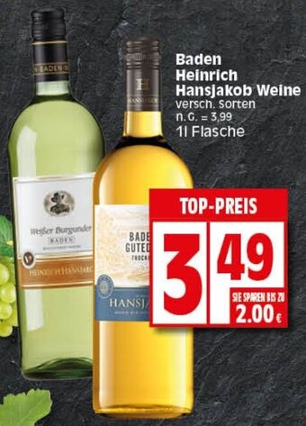 Elli Markt Baden Heinrich Hansjakob Weine 1 L Flasche Angebot