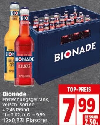 Elli Markt Bionade Erfrischungsgetränk 12x0,33 L Flasche Angebot