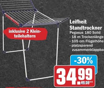Hit Leifheit Standtrockner Pegasus 180 Solid Angebot