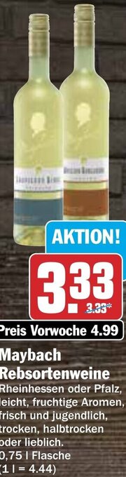 Hit Maybach Rebsortenweine 0,75 L Flasche Angebot