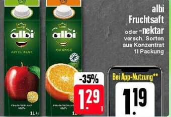 Edeka albi Fruchtsaft oder nektar 1 L Packung Angebot