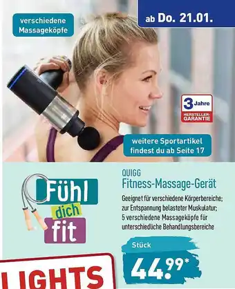 Aldi Nord Quigg Fitness-massage-gerät Angebot