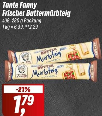 Simmel Tante Fanny Frischer Buttermürbteig 280 g Packung Angebot