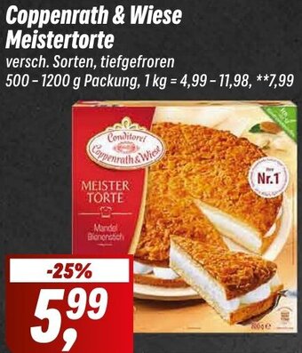 Simmel Coppenrath & Wiese Meistertorte 500-1200 g Packung Angebot