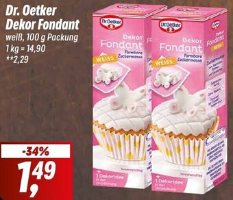 Simmel Dr. Oetker Dekor Fondant 100 g Packung Angebot