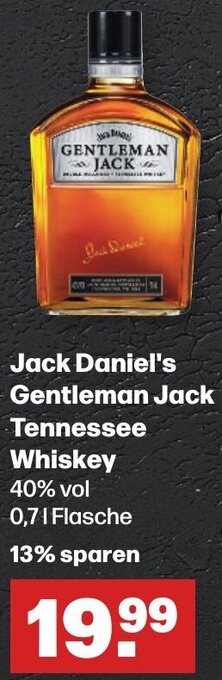 Handelshof Jack Daniel's Gentleman Jack Tennessee Whiskey 0,7 L Flasche Angebot