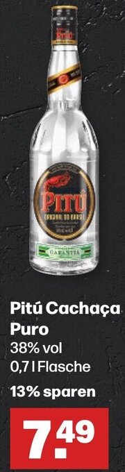 Handelshof Pitú Cachaça Puro 0,7 L Flasche Angebot