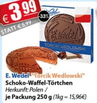 LEDO E.Wedel Torcik Wedlowski Schoko-Waffel-Törtchen 250 g Angebot