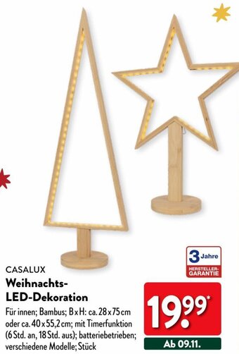 Aldi Nord CASALUX Weihnachts-LED-Dekoration Angebot