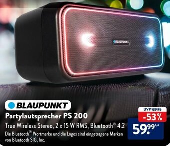 Aldi Nord BLAUPUNKT Partylautsprecher PS 200 Angebot