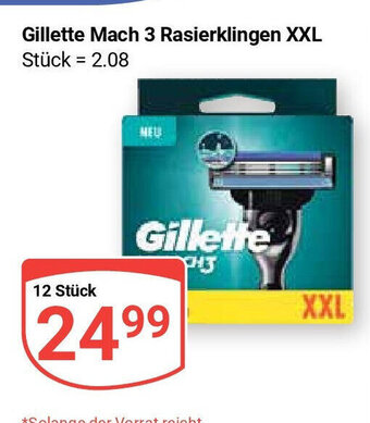 Globus Gillette Mach 3 Rasierklingen XXL 12 Stück Angebot