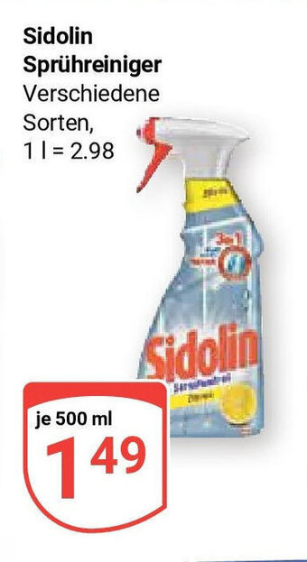 Globus Sidolin Sprühreiniger je 500 ml Angebot