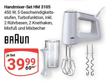 Globus Braun Handmixer-Set HM 3105 Angebot