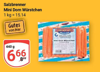 Globus Salzbrenner Mini Dom Würstchen je 440 g Angebot