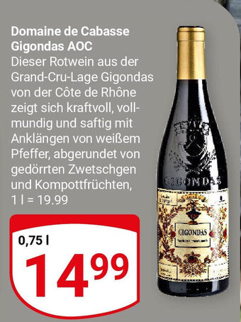 Globus Domaine de Cabasse Gigondas AOC je 0.75 L Angebot