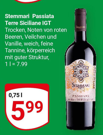 Globus Stemmari Passiata Terre Siciliane IGT je 0.75 L Angebot