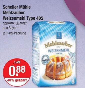 V Markt Scheller Mühle Mehlzauber Weizenmehl Type 405 1kg Angebot