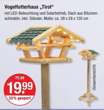 V Markt Vogelfutterhaus „Tirol" Angebot