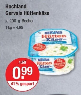 V Markt Hochland Gervais Hüttenkäse je 200-g-Becher Angebot