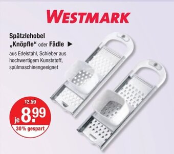 V Markt WESTMARK Spätzlehobel ,,Knöpfle" oder Fädle Angebot