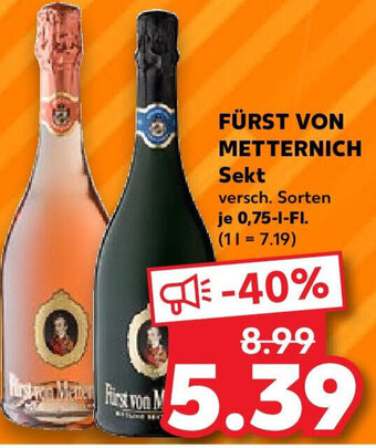 Kaufland FÜRST VON METTERNICH 0,75 l Fl. Angebot