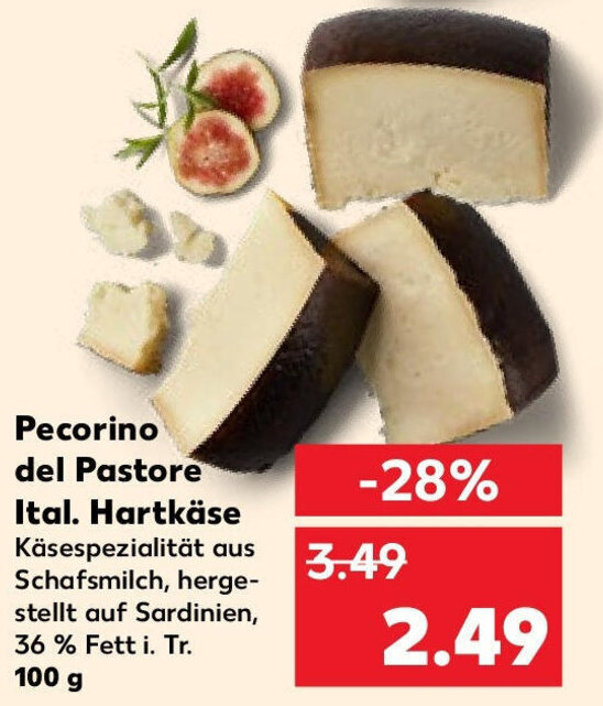 Pecorino del Pastore Ital. Hartkäse 100 g Angebot bei Kaufland