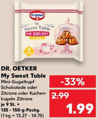 Kaufland DR. OETKER My Sweet Table 135-150 g Packg. Angebot