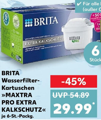 Kaufland BRITA Wasserfilter Kartuschen MAXTRA PRO EXTRA KALKSCHUTZ 6 St. Packg. Angebot