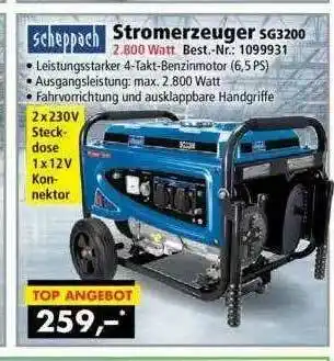 Norma24 Scheppach Stromerzeuger Sg3200 Angebot