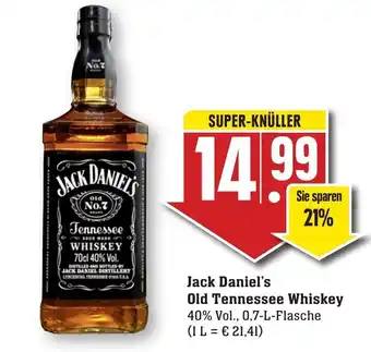 nah & gut Jack Daniel's Old Tennessee Whiskey 0,7L Angebot