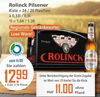 Klaas und Kock Rolinck Pilsener Angebot