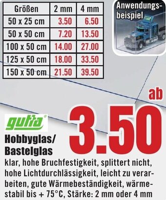 B1 Discount Baumarkt gutta Hobbyglas/ Bastelglas Angebot