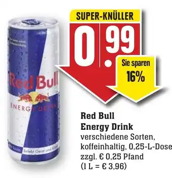 nah & gut Red Bull Energy Drink 0,25L Dose Angebot