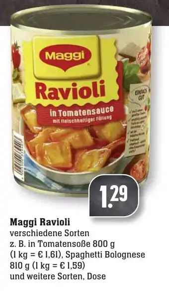 nah & gut Maggi Ravioli 800-810g Dose Angebot