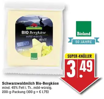 nah & gut Schwarzwaldmilch Bio Bergkäse 200g Angebot