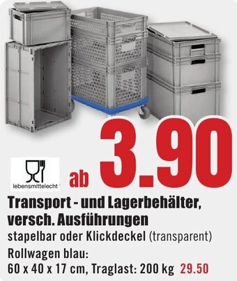 B1 Discount Baumarkt Transport und Lagerbehälter, versch. Ausführungen Angebot