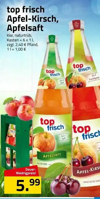 Logo Getränkemarkt Top Frisch Apfel Kirsch, Apfelsaft 6x1L Angebot