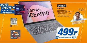 expert Techno Land Lenovo Notebook IdeaPad Slim 3 Angebot