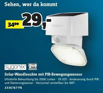 Conrad Sygonix Solar Wandleuchte mit PIR Bewegungssensor Angebot