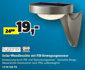 Conrad Sygonix Solar Wandleuchte mit PIR Bewegungssensor Angebot