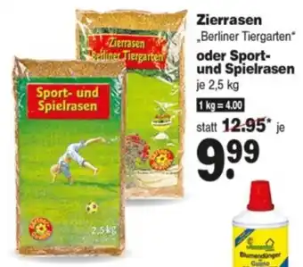 Repo Markt Zierrasen oder Sport und Spielrasen Angebot