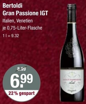 V Markt Bertoldi Gran Passione IGT 0,75 Liter Flasche Angebot