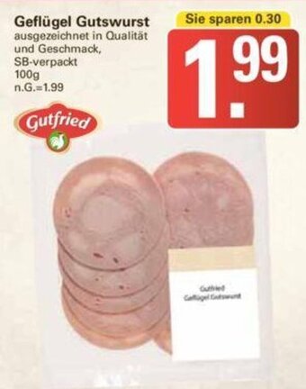 WEZ Gutfried Geflügel Gutswurst 100g Angebot