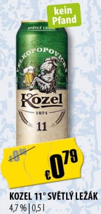 FreeOneShop KOZEL 11° SVĚTLÝ LEŽÁK 0,5 L Angebot