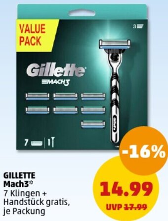 PENNY GILLETTE Mach3 Angebot